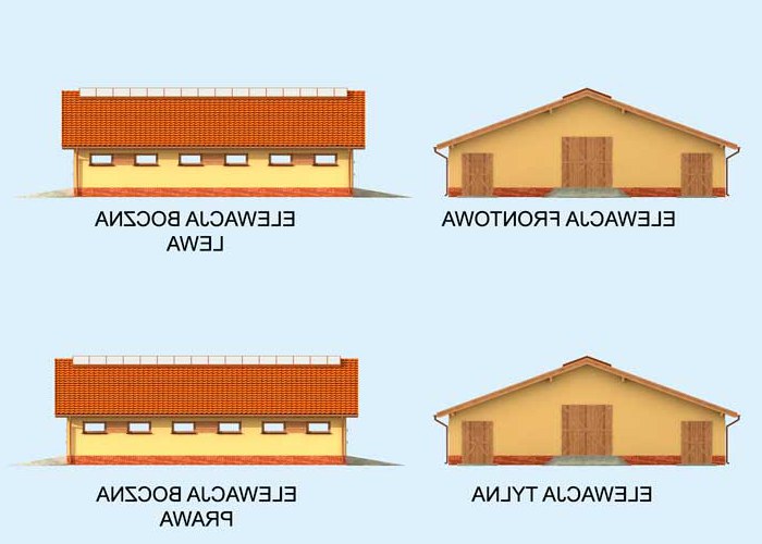 Bi1 - Obora na 22 krowy Budynek inwentarski