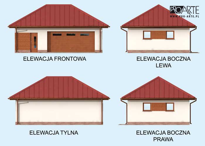 G293 garaż dwustanowiskowy z pomieszczeniem gospodarczym